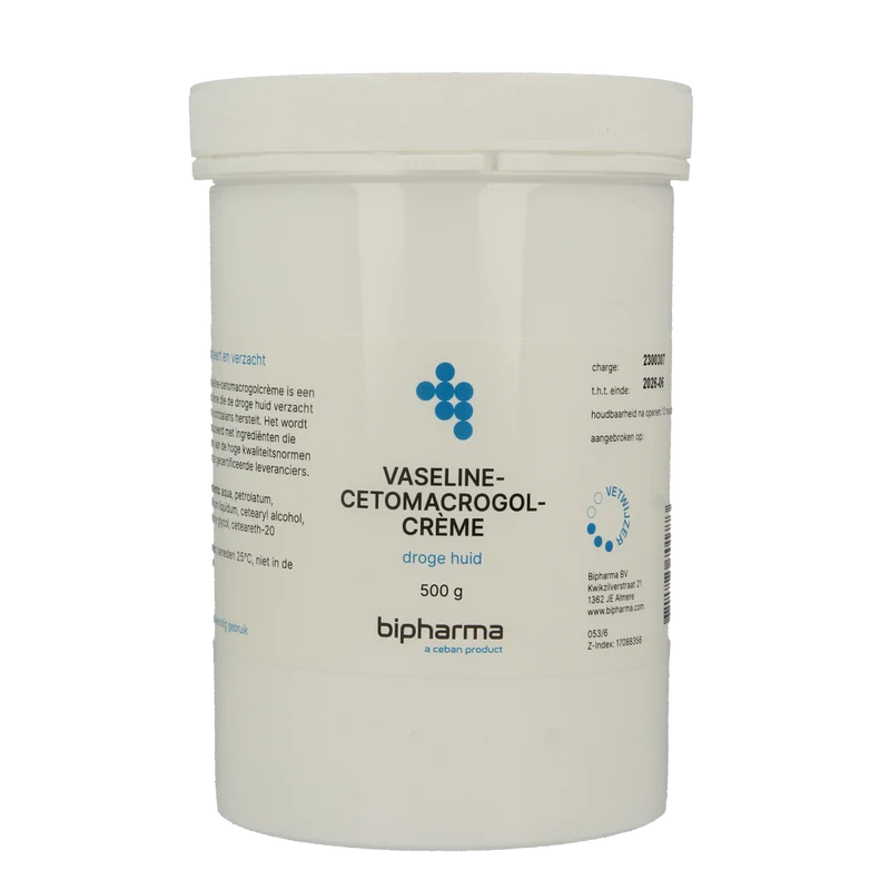 Bipharma Vaselinecetomacrogolcreme 500.00 Gram