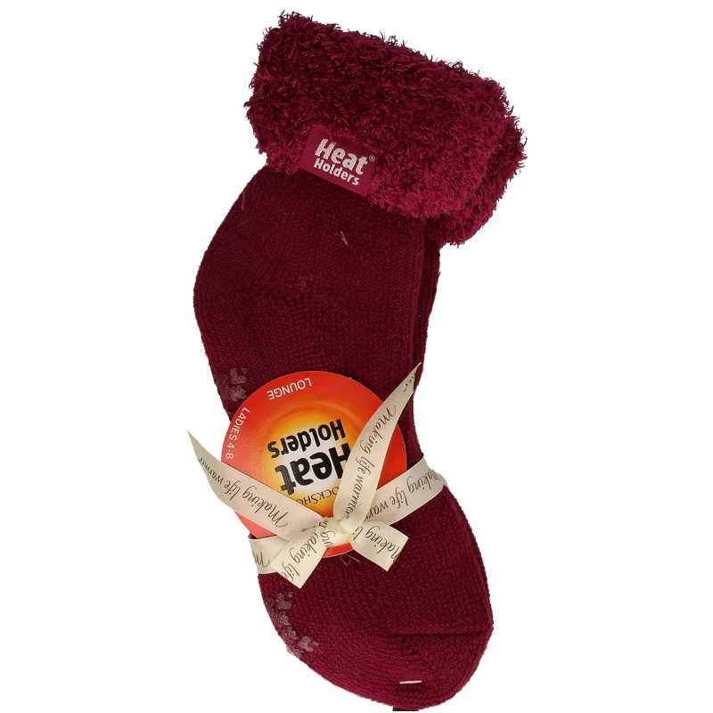 Heat Holders Ladies lounge socks maat 4-8 (37-42) plum 1.00 Paar