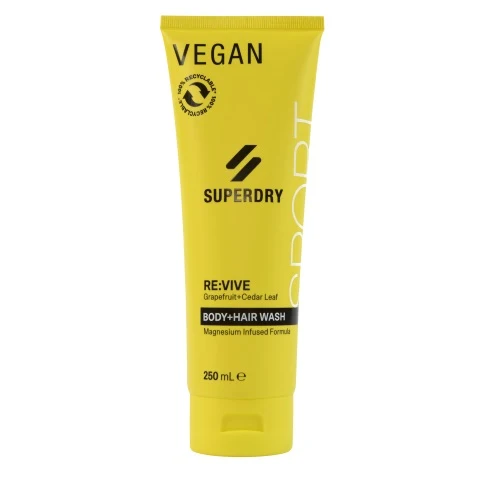 Superdry Sport RE:vive Body + hair wash 250 Milliliter