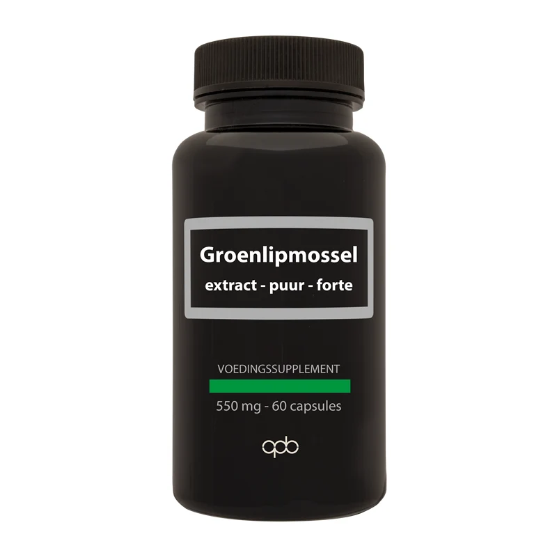 APB Holland Groenlipmossel extract puur forte 550mg 60.00 Vegetarische capsules