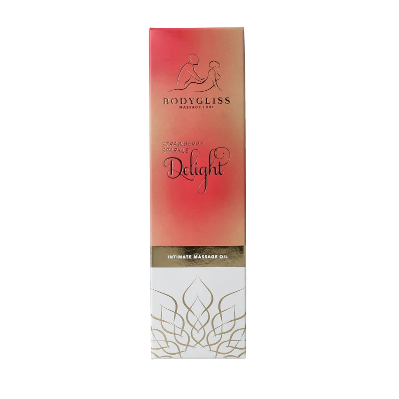 Bodygliss Silky soft massageolie champagne strawberry 150 Milliliter