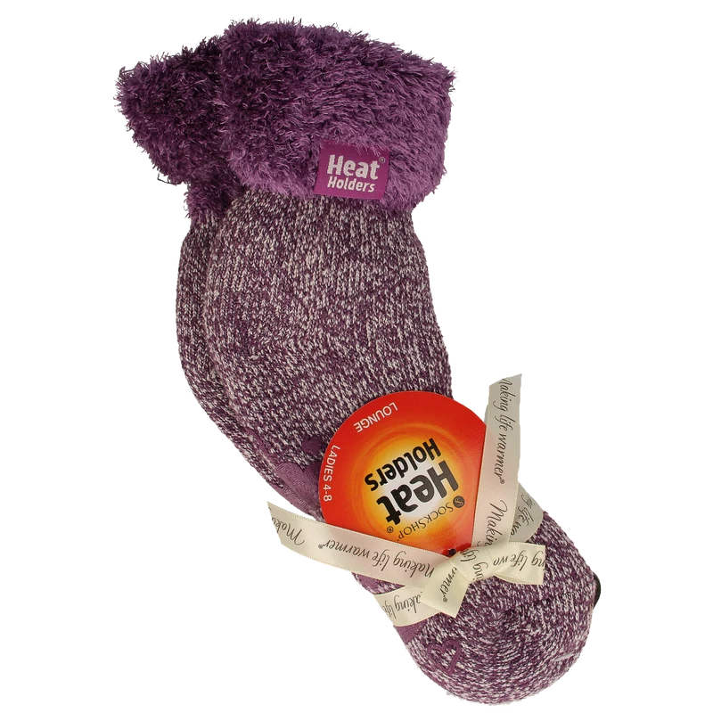 Heat Holders Ladies lounge socks maat 4-8 (37-42) lila mauve/c 1.00 Paar