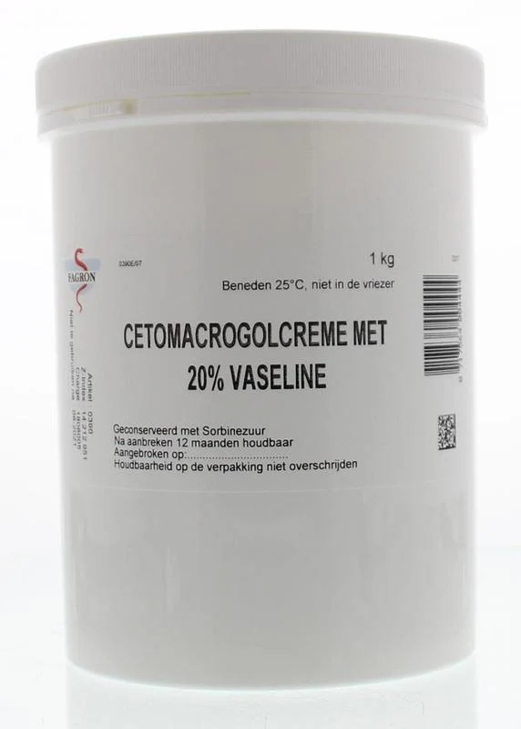 Fagron Cetomacrogol creme 20% vaseline 1.00 Kilogram