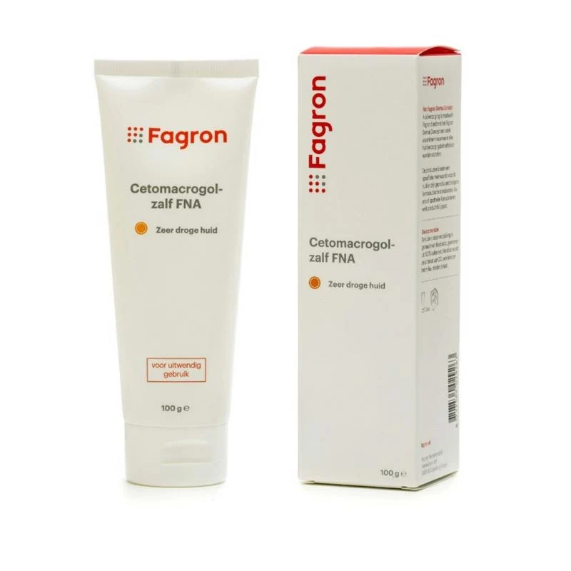 Fagron Cetomacrogol zalf FNA doos en bijsluiter 100.00 Gram