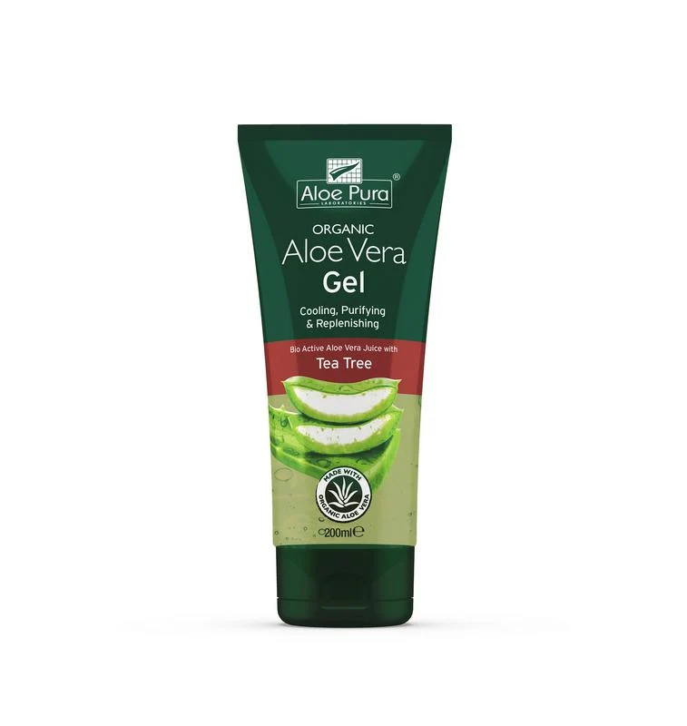 Optima Aloe pura aloe vera gel organic tea tree 200.00 Milliliter