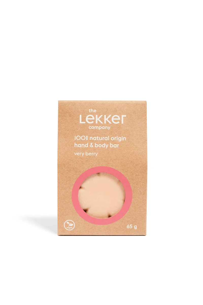 Lekker Company Natuurlijke bodybar very berry 65.00 Gram